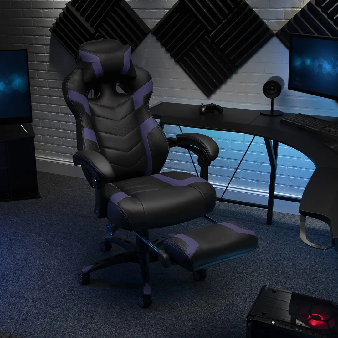  360 degree swivel adjustable headrest lumbar support ergonomic gaming chair