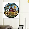 Diamond Painting -DIY Round Drill Sunflower House