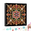 Schwarzes Gold, Mandala-Blumenornament, speziell geformte 5D-DIY-Teilbohrer, Diamanten, Punkte, Edelstein-Kunstsets mit Rahmen, Diamanten, Gem&auml;lde, Ed