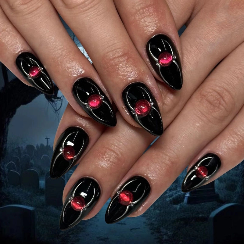 Halloween Cool Style Blood Stains Press-on Nails 1 Set