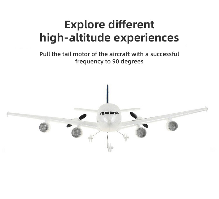 Tegooe Large Scale Passenger Jet RC Airplane - 24G Fixed Wing Foam Glider RTF Outdoor Toy