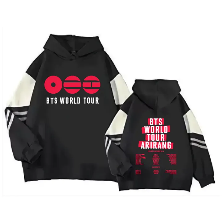 Official BTS Arirang Tour Colorblock Hoodie - Back Print