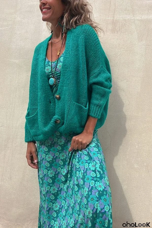 Dreaming of Boston Pocketed Button Front Cardigan