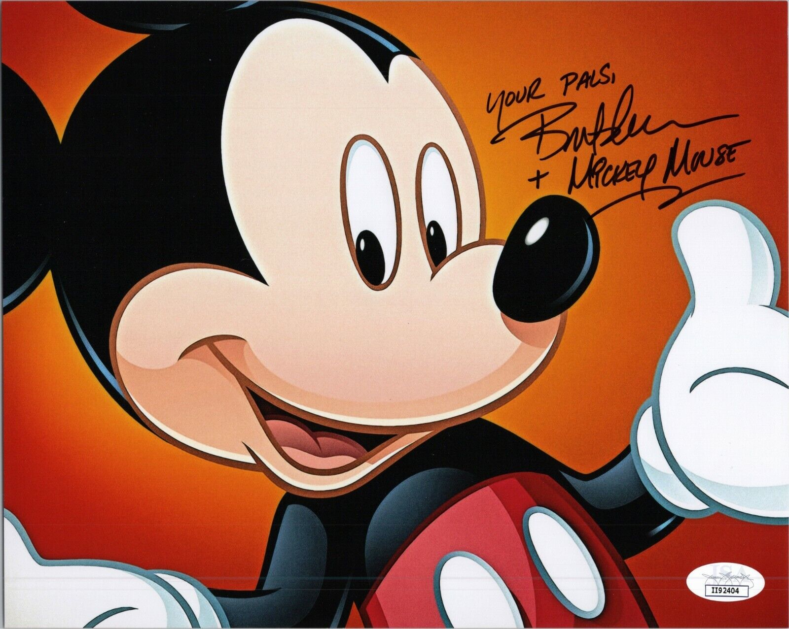 ~~ BRET IWAN Authentic Hand-Signed MICKEY MOUSE