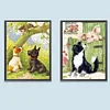 Promotion 2Pcs/set Diamond Painting-DIY Full Round Drill Dog Cats(30*40CM)