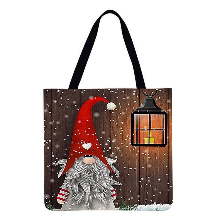 Christmas Snowman - Linen Tote Bag