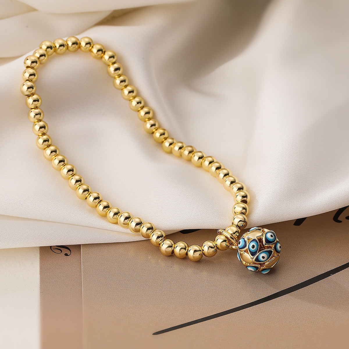 Women Evil Eye Geometric Copper Inlay Bracelets