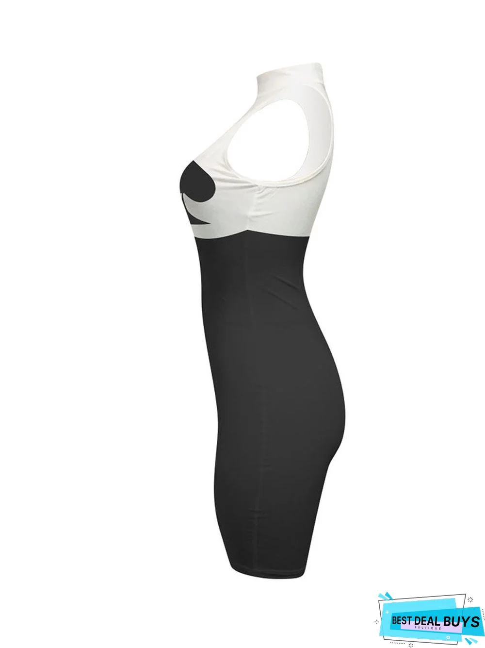 Plus Size Sleeveless Poker Patchwork Rompers