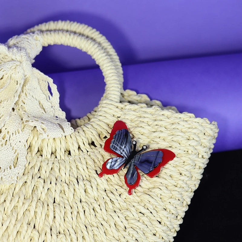 Minimalist Classic Style Pin Butterfly Arylic Stoving Varnish Unisex Brooches