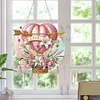 (US Local)Acrylic Special Shape Lily Hot Air Balloon Double Sided Effect DIY Diamond Painting Hanging Pendant