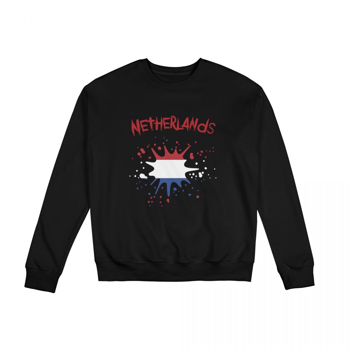 Netherlands Ink Spatter Crew Neck Sweatshirt