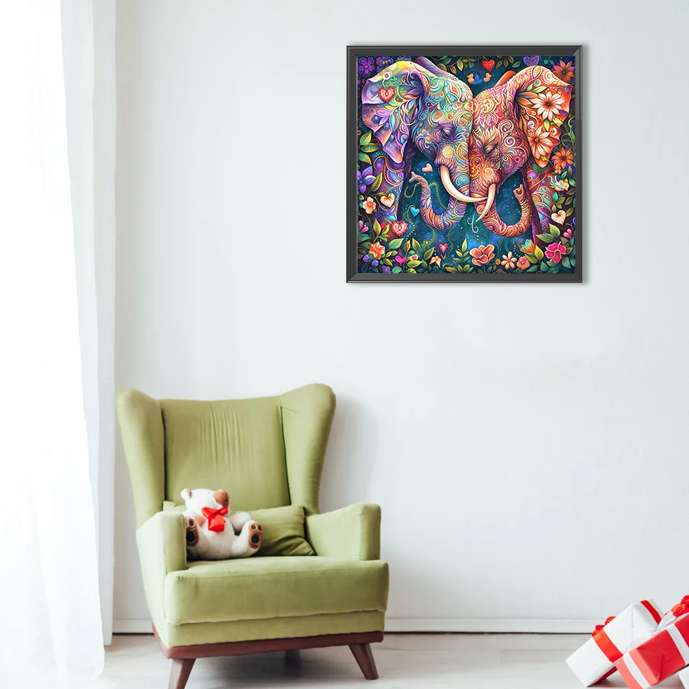 Diamond Painting - Full Round Drill - Elephant(Canvas|40*40cm)