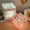 Tulip Night Light Handmade DIY Magic Cube Tulips Flower Table Lamp and Mirror Home decor Gift