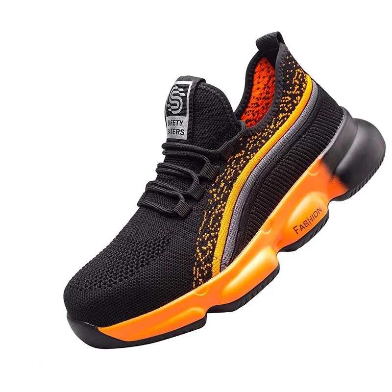 Free Shipping Work Safety Shoes Men Short Boots With Steel Toecap Anti Smashing Lightweight Sneaker Breathable All Season Shoes