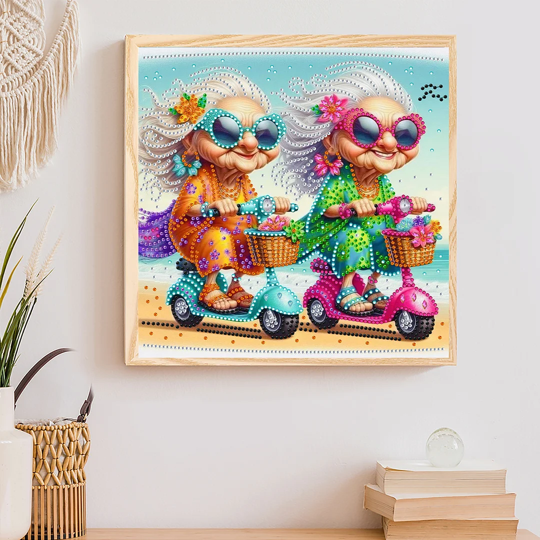 Grandma - Diamond Painting - Partial Special Shaped Drill(Canvas|30*30cm)