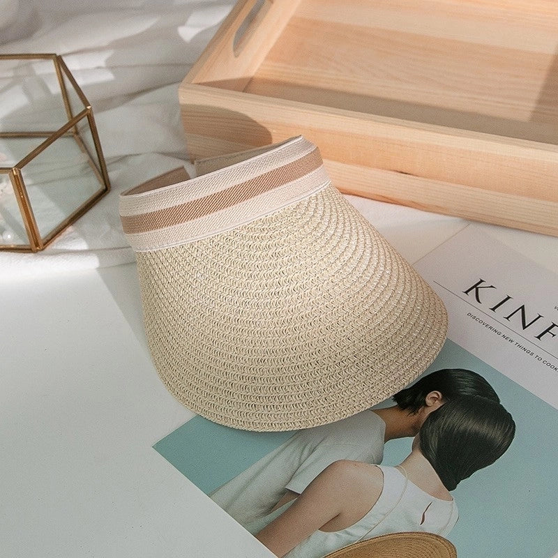 Women’s Minimalist Solid Color Flat Eaves Sun Hat