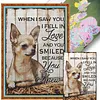 Vintage Chihuahua Poster-11CT Stamped Cross Stitch 40*60cm tapestrymarket