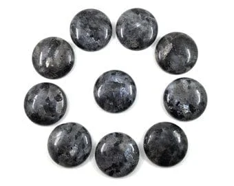 pornhint Pornhint 25mm Natural Larvikite round flatback natural gemstone cab cabochon