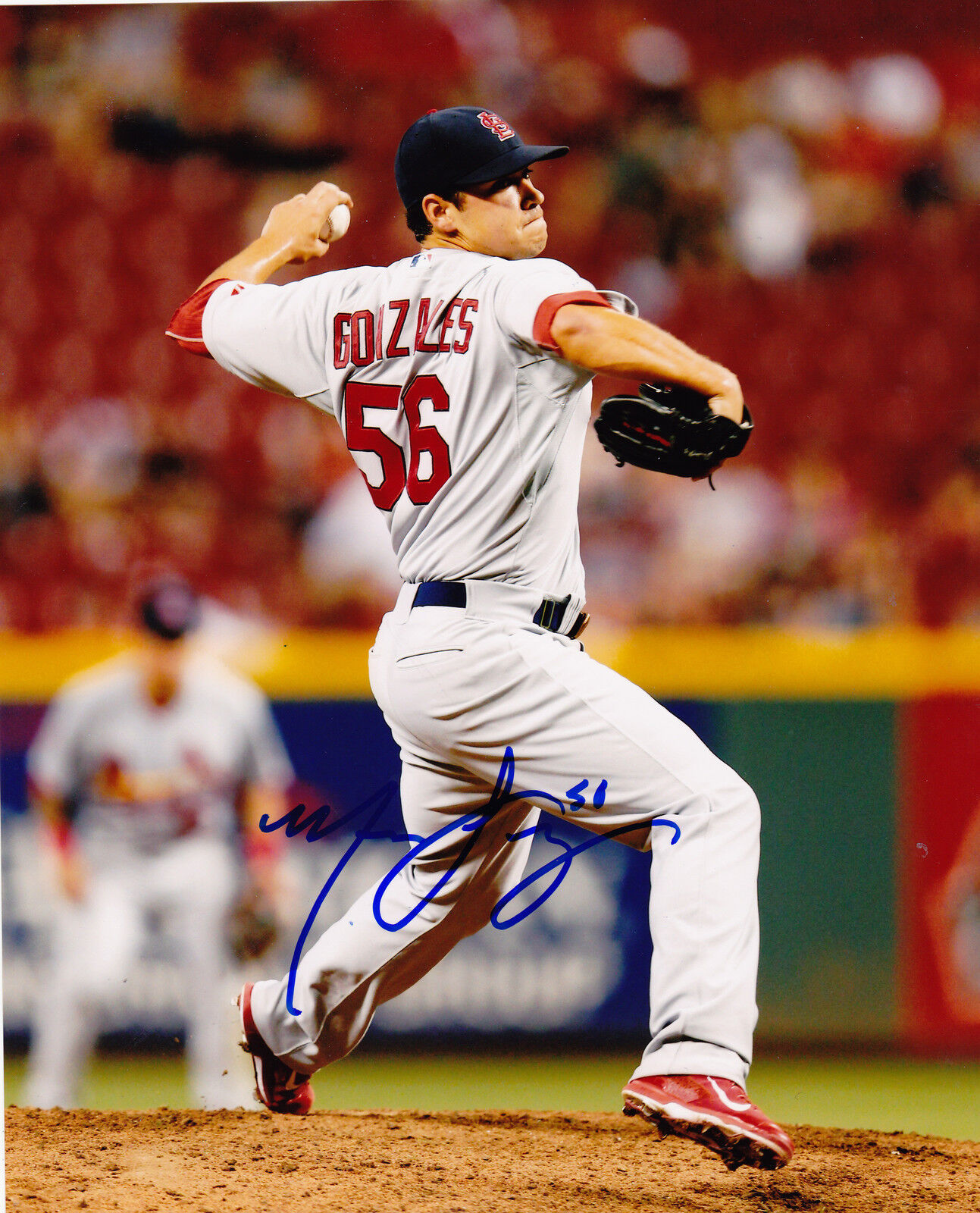 MARCO GONZALES ST. LOUIS CARDINALS ACTION SIGNED 8x10