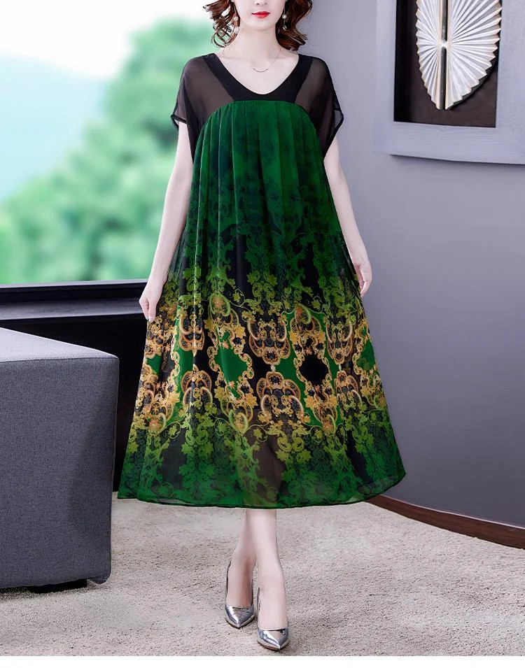 Summer elegant chiffon loose dress