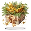 (US Local)Flower Double Sided Effect Table Top Diamond Painting Desktop Ornaments Kit (Christmas)
