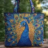 Peacock Quilted Tote Bag GFTOMA2511🔥All items are shipped in a default size of 15x14 inches.