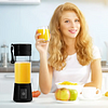 Portable Blender, Personal Mixer Fruit Ice Crushing Rechargeable with USB, Mini Blender for Smoothie, Fruit Juice, Milk Shakes, 13oz, Six 3D Blades for Great Mixing