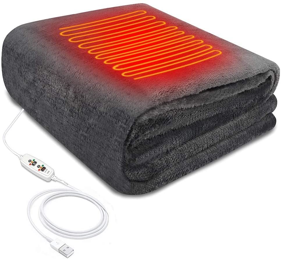 電気毛布 ひざ掛け 電気ブランケット 21年最新強化版 タイマーボタン 温度調節ボタン Usbブランケット 電気ブランケット 肩掛け 膝掛け テント泊用 おしゃれ電気毛布 冬物家電 暖房器具