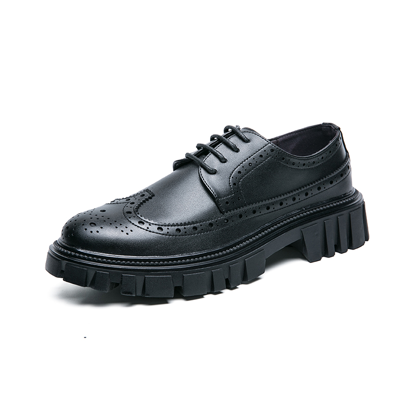Cricsblue Men's Black Brogues Business Leather Shoes Man Loafers Comfortable Summer Sneakers Brand Moccasin Breathable Casual Shoes