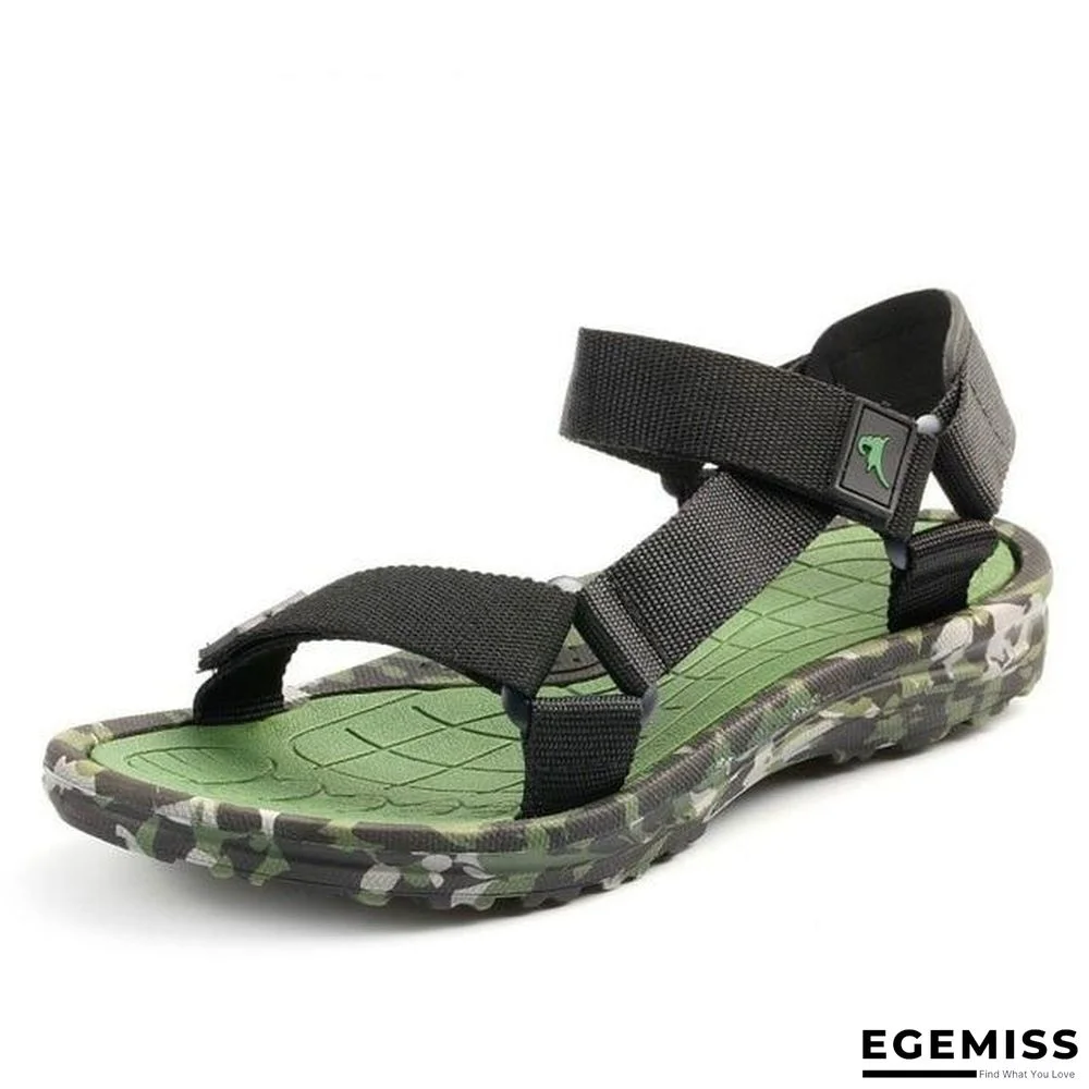 Men's Summer Beach Sandal Shoes Camouflage Water Slippers Flat Flip Flops | EGEMISS