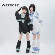[Wetrose] In Stock Diamond Heart Costume Clothes Coat Jirai Kei Denpa Mine Style Daily Casual Outfit Loose Cosplay Ryousan Gata