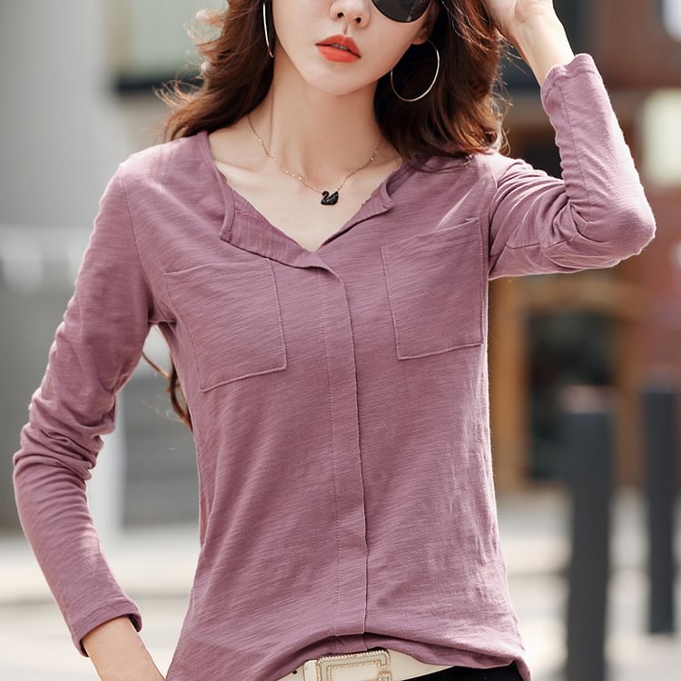 Cotton Long Sleeve T-shirt