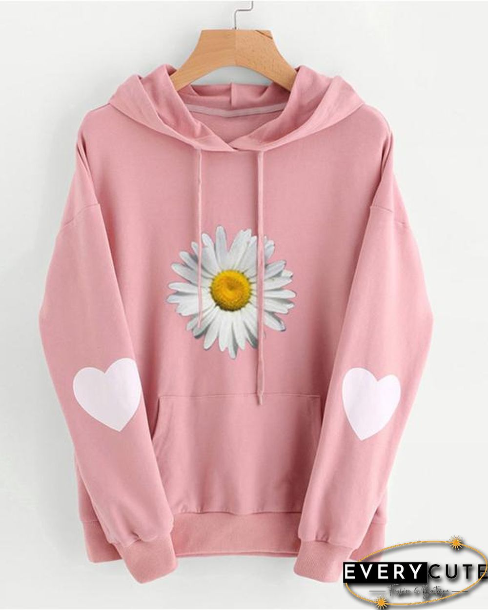 Daisy Print Cute Long Sleeve Hoodies