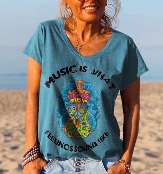 Music is what feelings sound like Graphic Tees