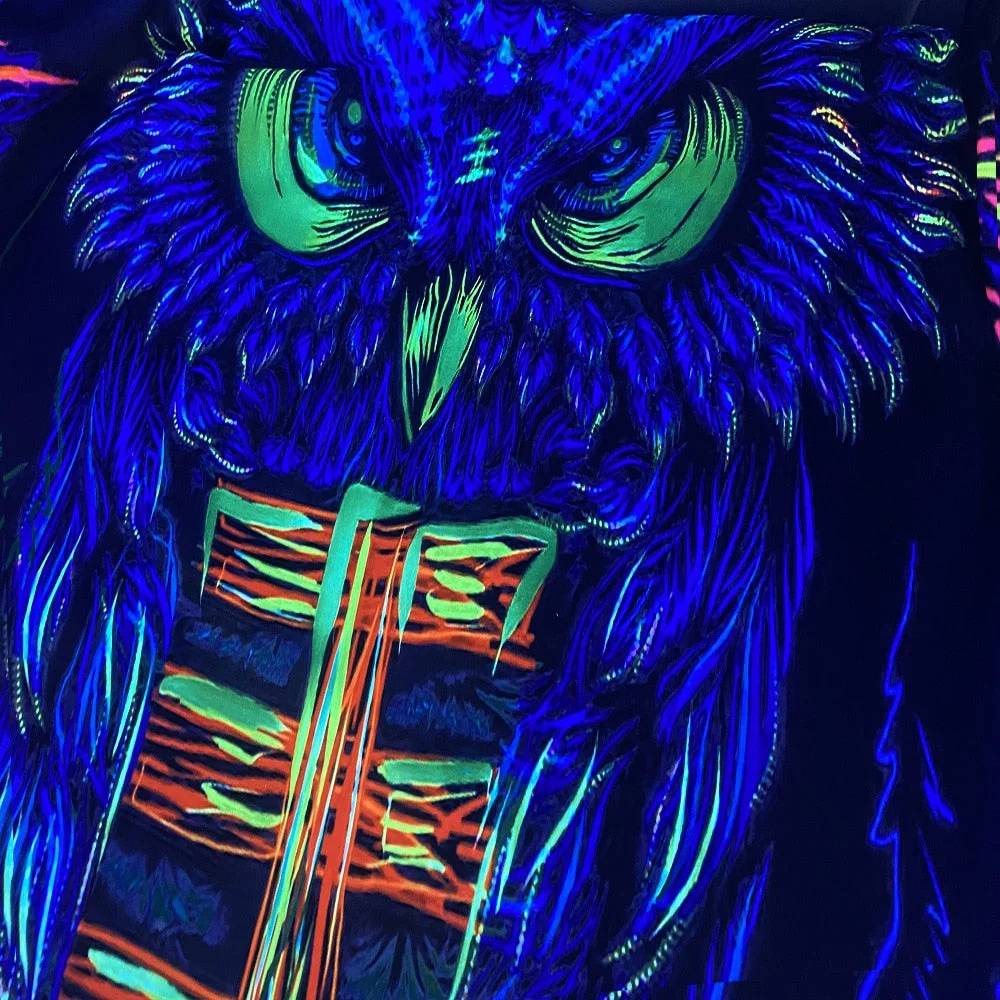 Psychedelic Fluorescent Tapestry Mushroom Wall Hanging Tapestry Room Decor Aesthetic Wall Tapestry Luminous Hippie Tapestries