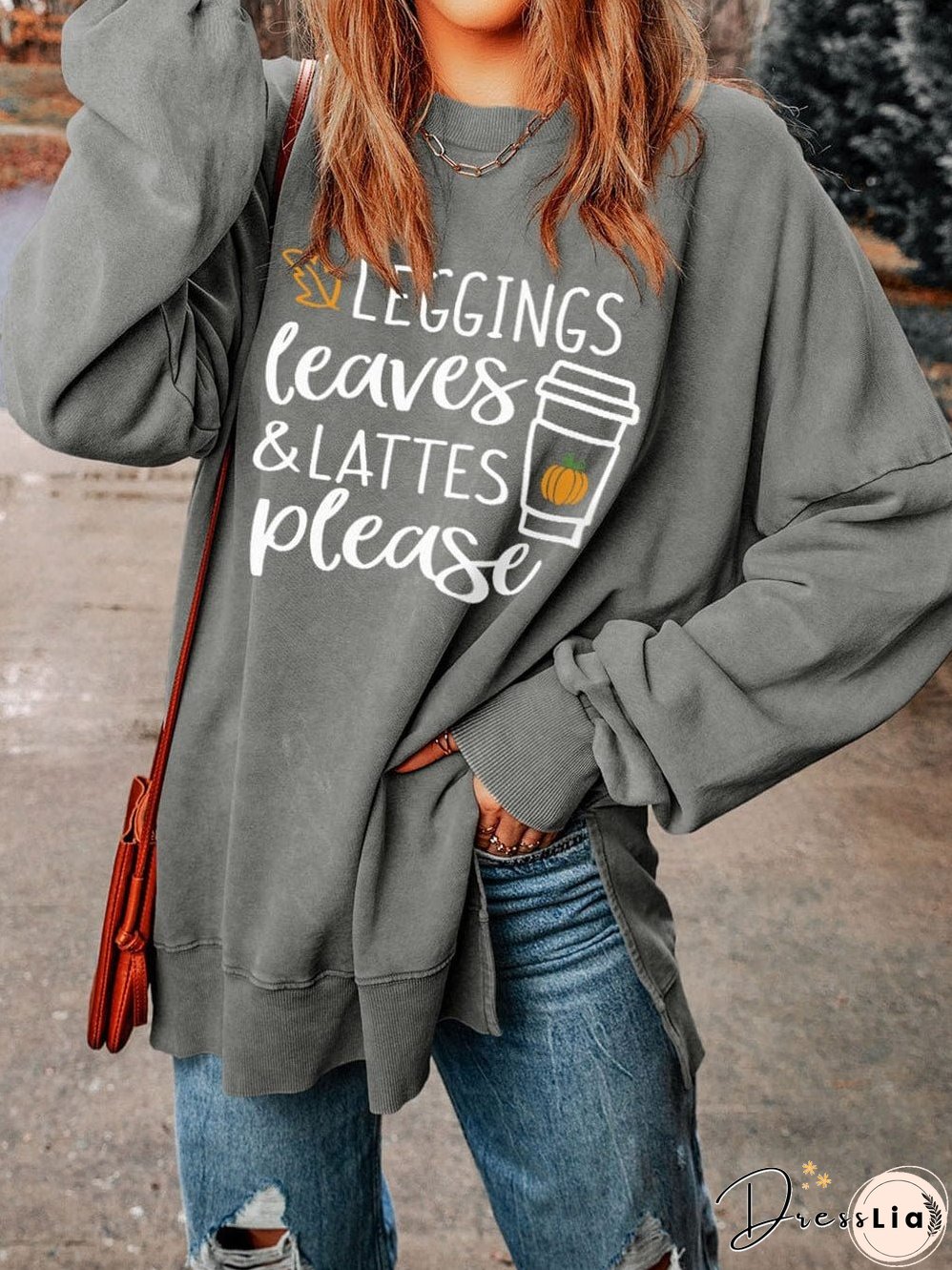 Autumnal Text Graphic Sweatshirt