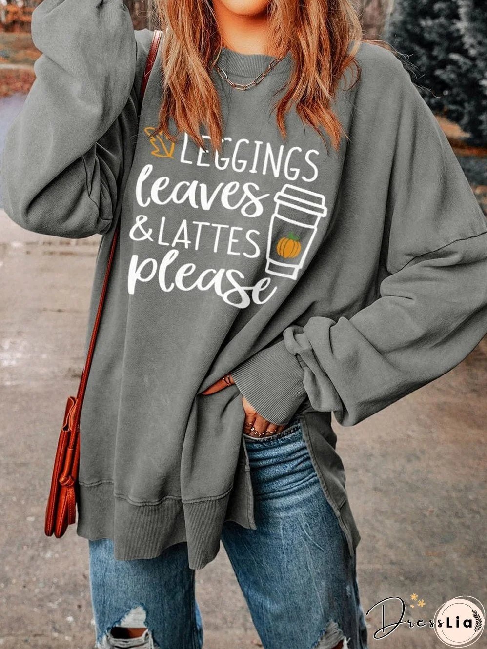 Autumnal Text Graphic Sweatshirt