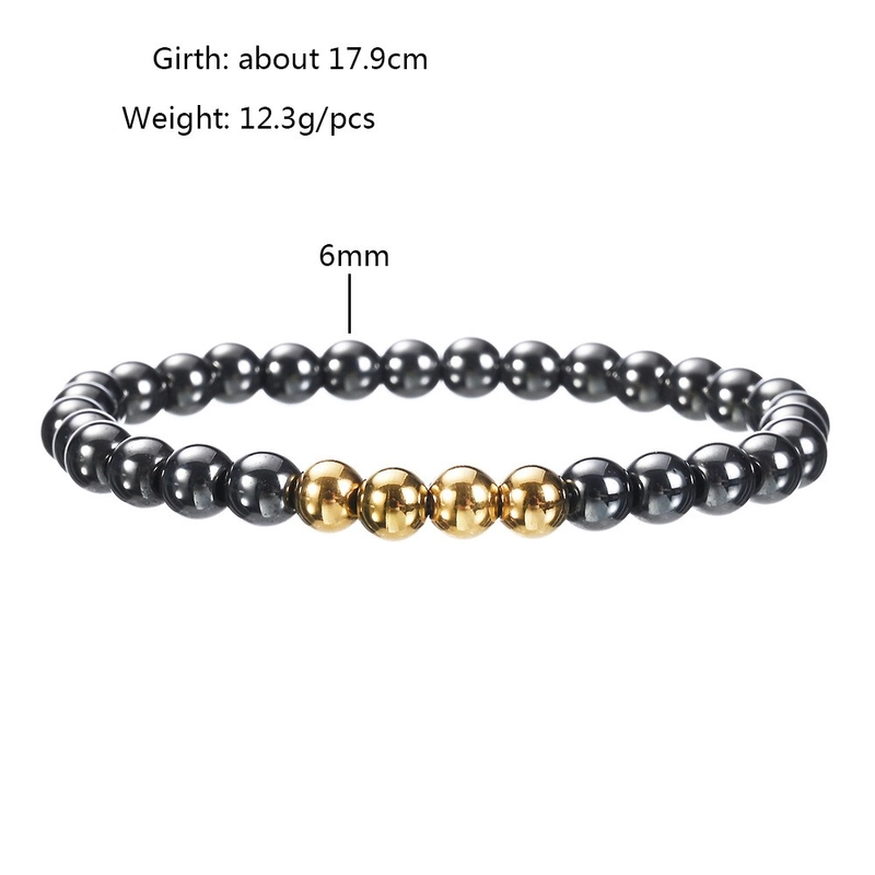 Hip-Hop Geometric Obsidian Beaded Men’s Bracelets