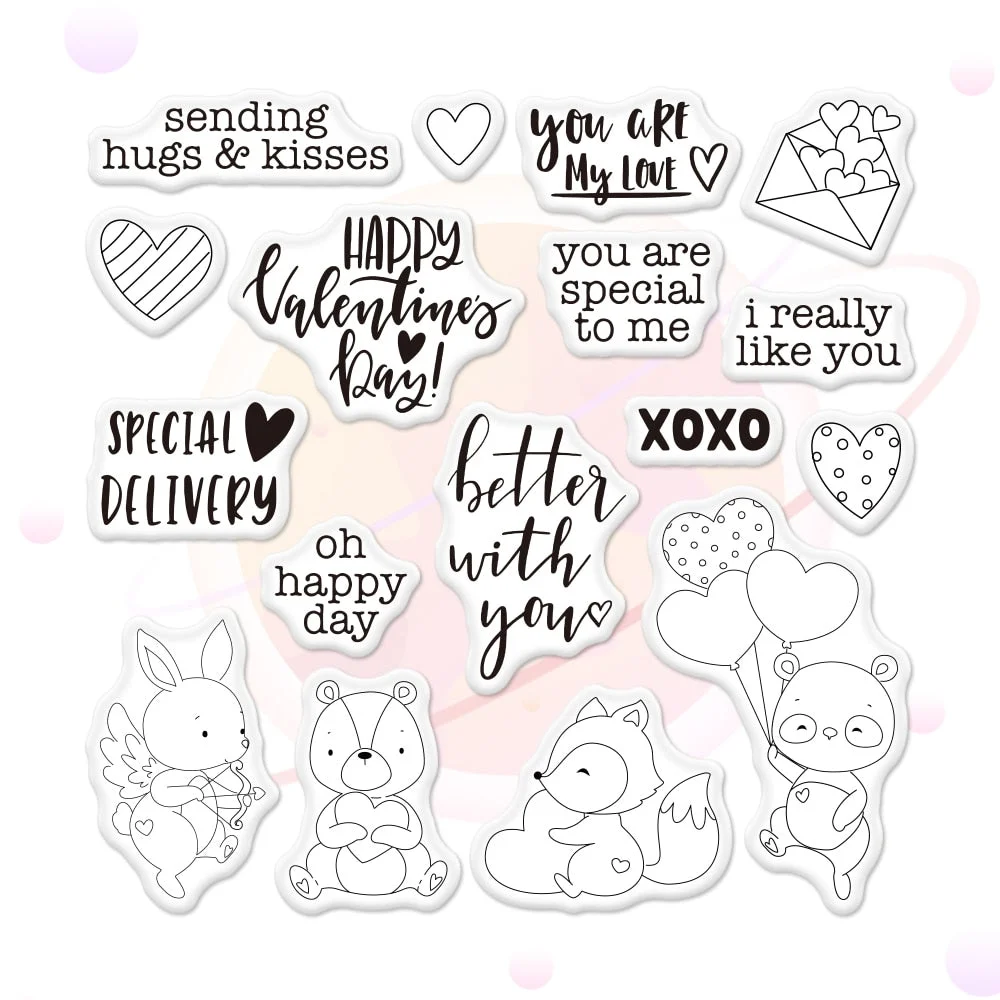 Valentine's Day Metal Cutting Dies and Stamp Template for DIY Scrapbooking Diary Photo Album Craft Paper Card Making Decorative