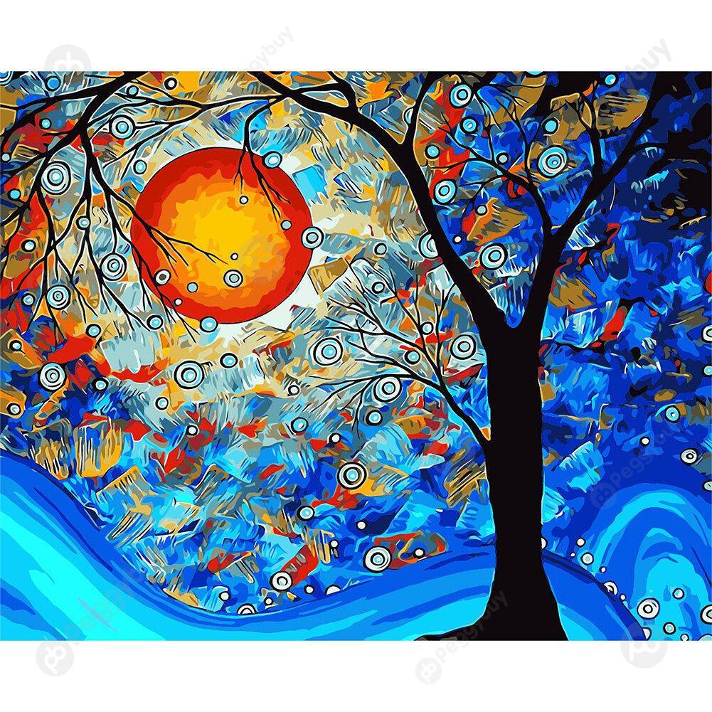 

40*50CM Paint By Numbers-Abstract Tree, 501 Original