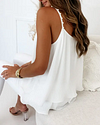 White Pearls Decor Layered Cami Top