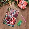 2 Stück 50-seitiges A5 Weihnachtsmann Schneemann Diamond Painting Notizbuch für Erwachsene Geschenk