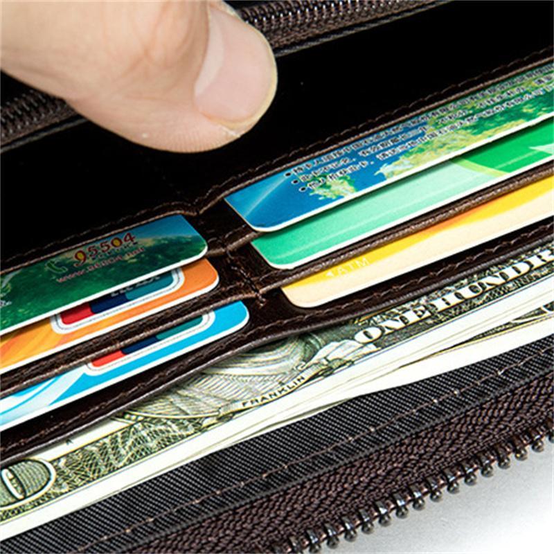 Trendy Leather Crocodile Embossed Design Business Casual Wallet