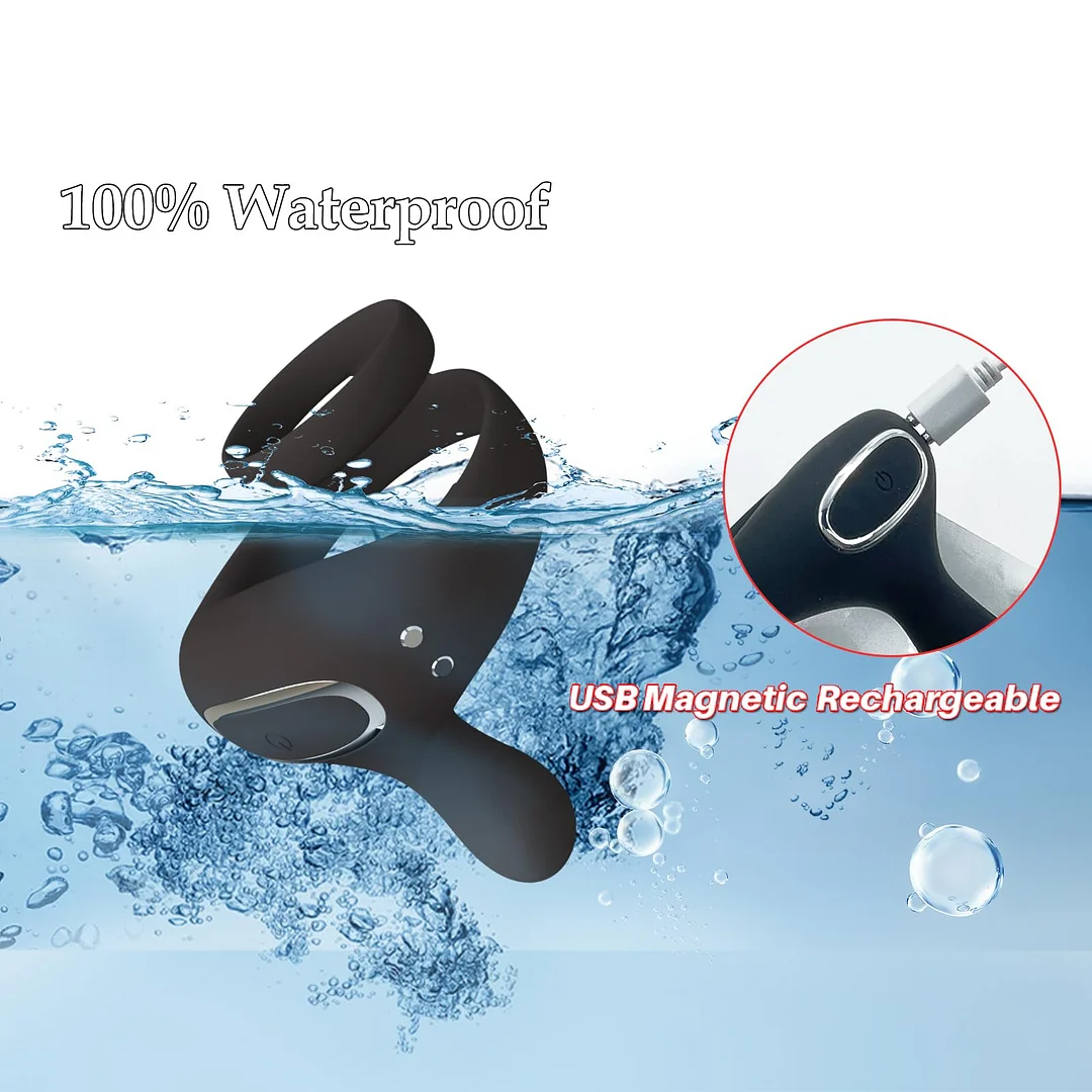 Vibrating Cock Rings Taint Stimulator With Dual Motors 9 Vibrations