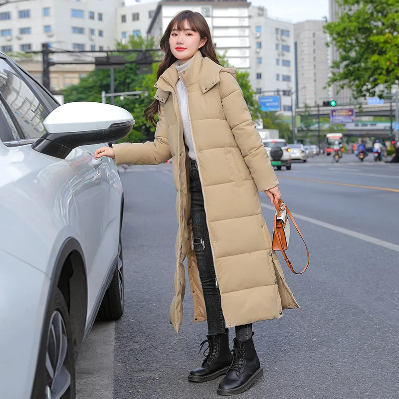 Toloer Real Winter 2024 New Korean Version Of Down Cotton Clothes Women's Super Long To The Ankle Loose Bread Warm Padded Clothes-Outfit Ideas
