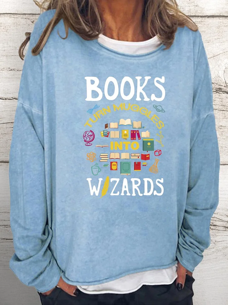 Book Lover Women Loose Sweatshirt