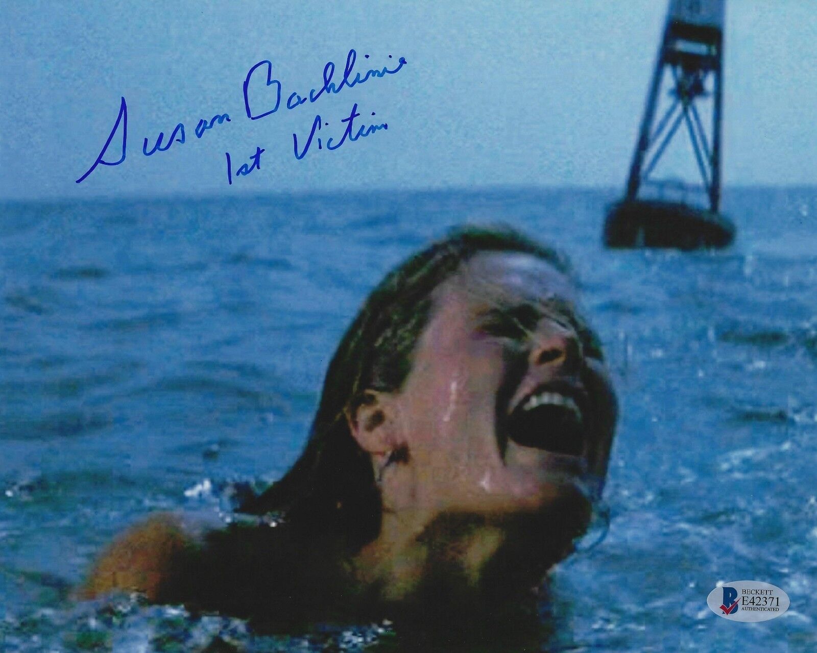 Susan Backlinie Signed JAWS 8x10 Photo Poster painting BAS COA Shark Victim Picture Autograph 2