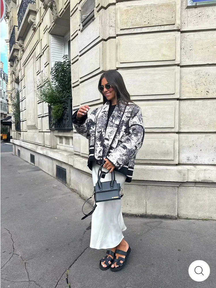 Boheme Contrast Binding Lapel Winter Coat