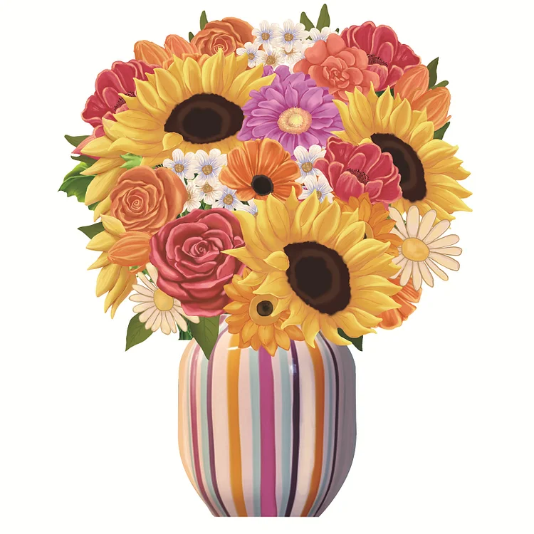 💐💐New creative Mother's Day 3D floral pop-up greeting card