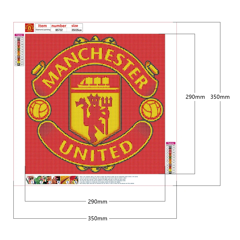 man united diamond art